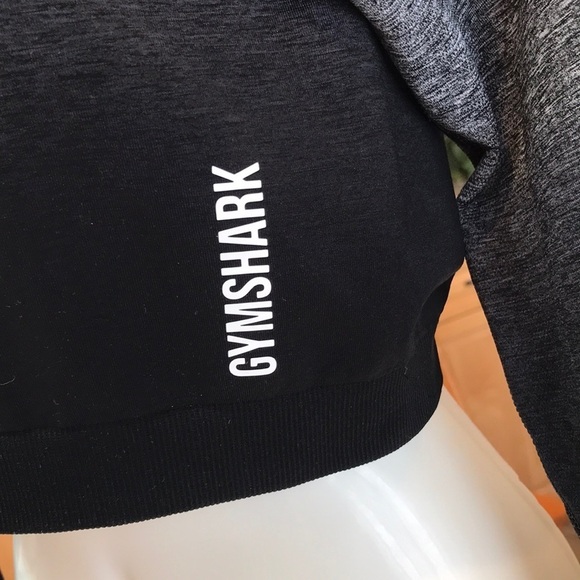 Gymshark Adapt Ombre Women's Black and Grey Long Sleeve Seamless Crop Top NWOT - Picture 5 of 16